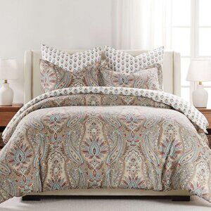 Levtex Home Kasey KING Duvet Cover Shams Set Multi color